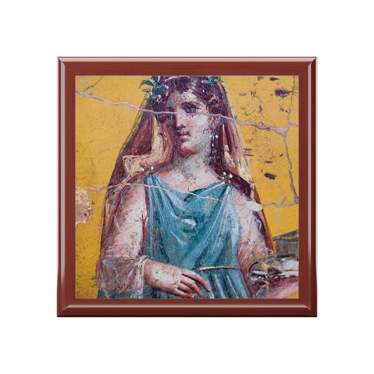 Pompeiian Fresco Printed Tile Jewelry Box
