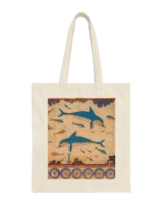 Ancient Greek Dolphins Canvas Tote