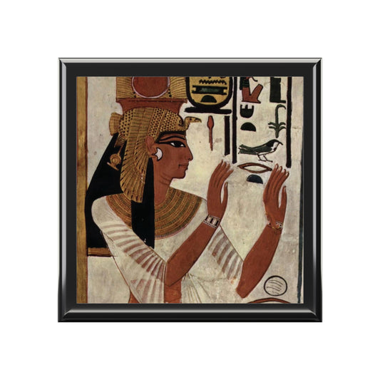 Queen Nefertiti Printed Tile Jewelry Box