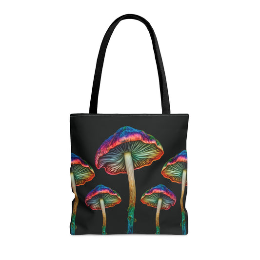 Vibrant Mushroom Print Tote