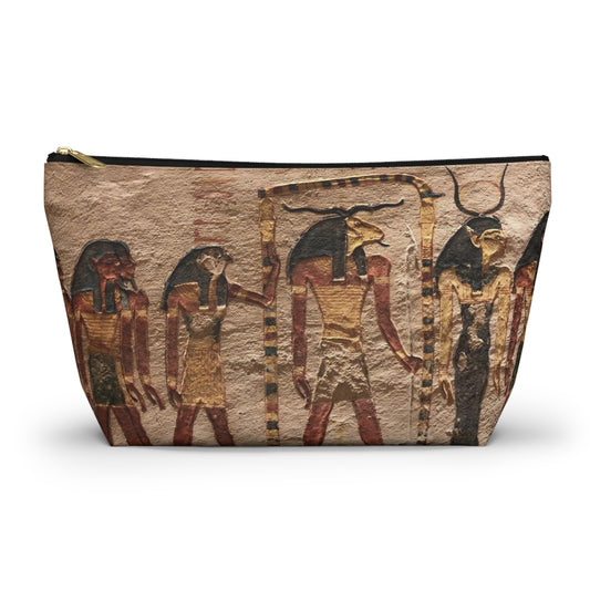 Egyptian Print Upright Accessory Pouch