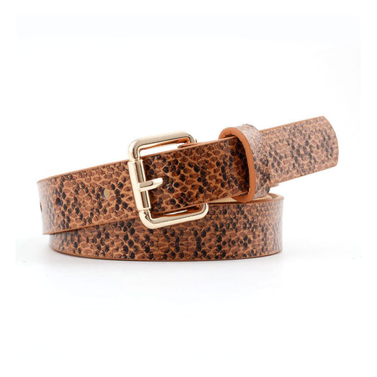 Gold Buckle Snake Belt by Claudia G