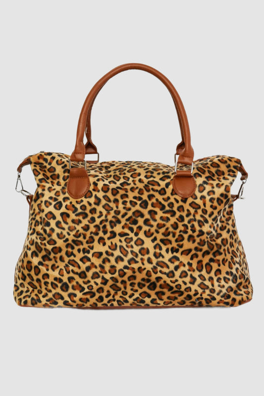 Fuzzy Leopard Weekender Bag