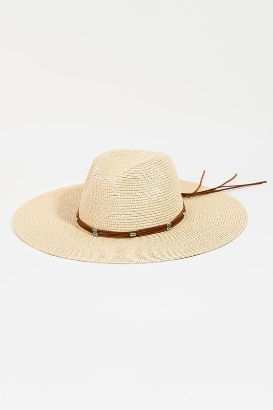 Rope Banded Straw Hat