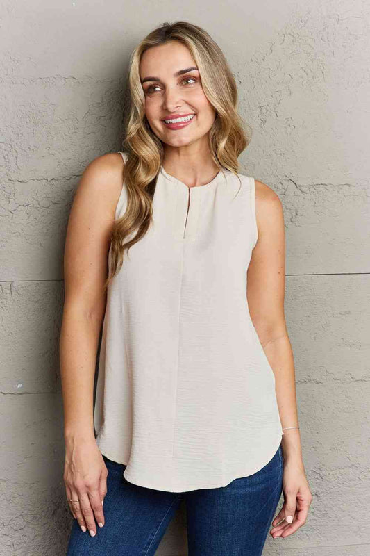 Textured Tunic Tank in Ivory