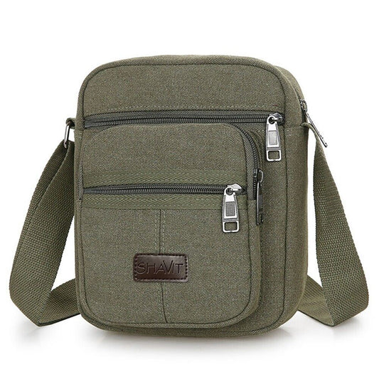 Canvas Crossbody Bag in Olive