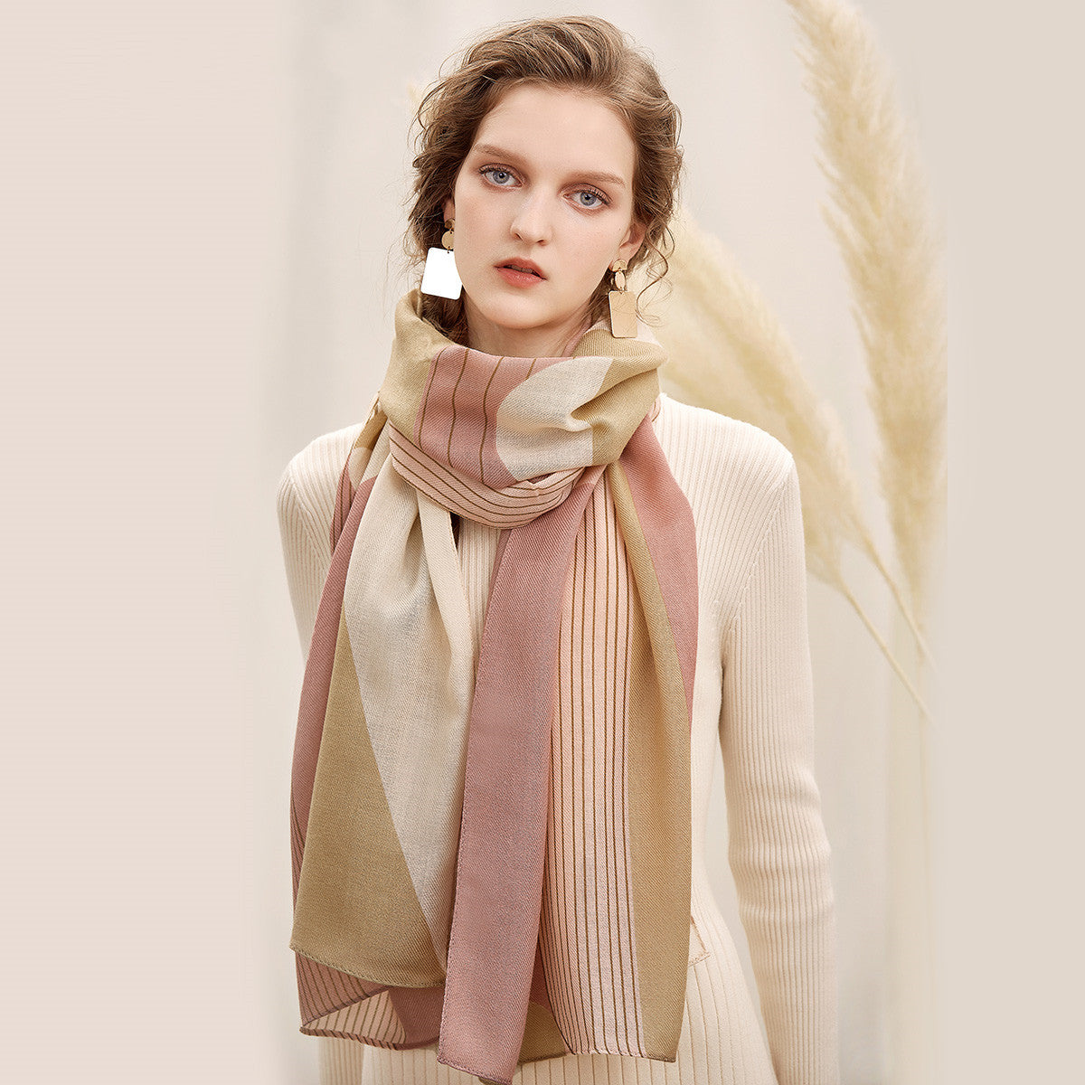 Modern Lines Pastel Scarf