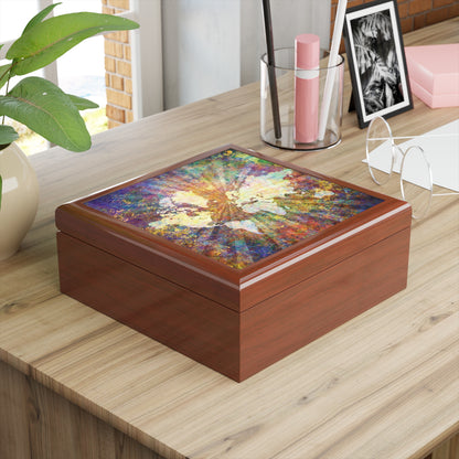 Global Celebration Printed Tile Jewelry Box