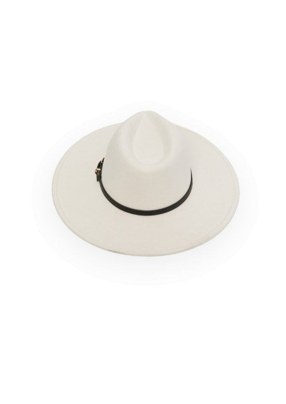 Black Banded Ivory Fedora