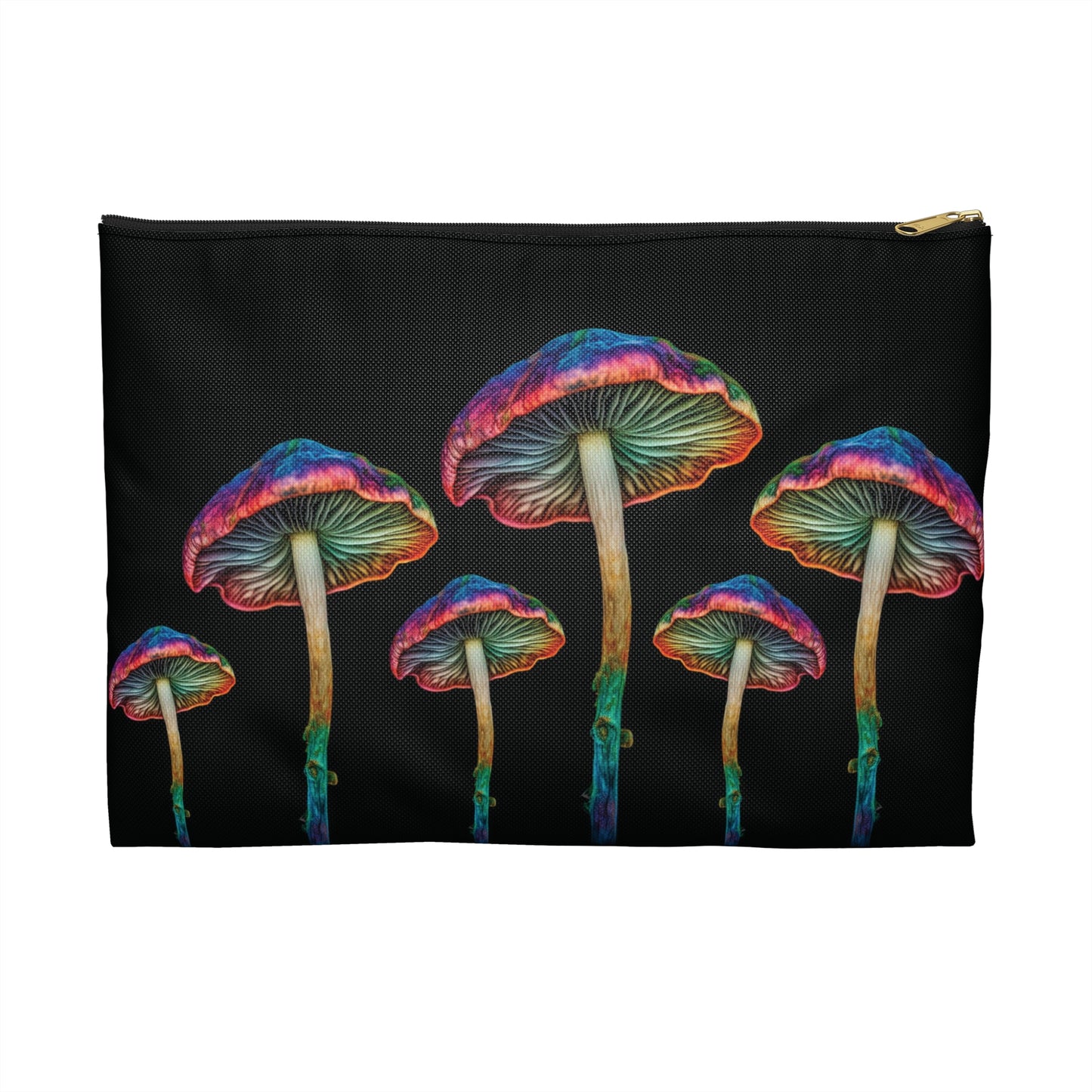 Vibrant Mushroom Flat Accessory Pouch