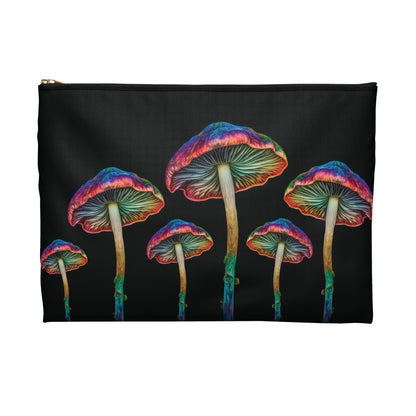 Vibrant Mushroom Flat Accessory Pouch