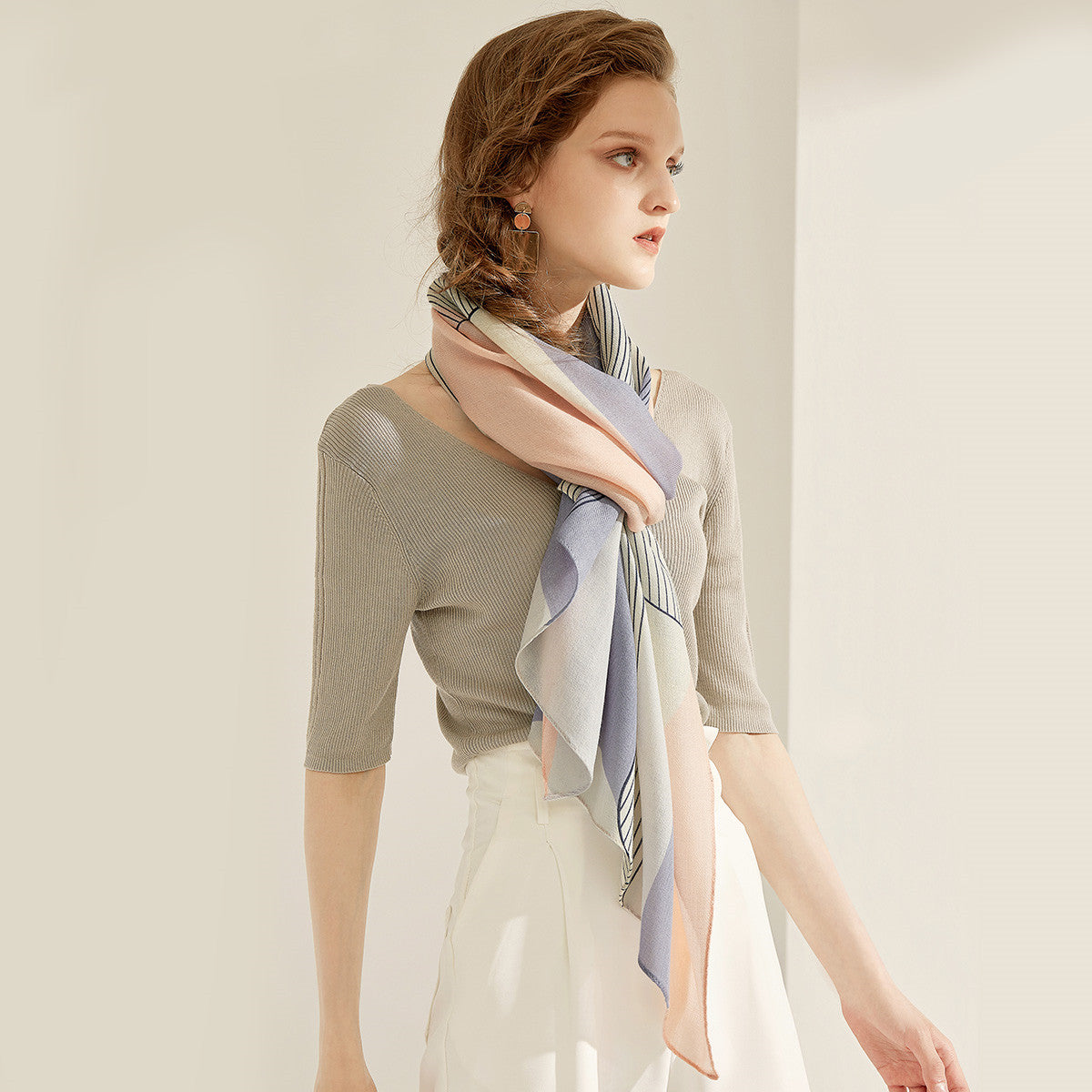 Modern Lines Pastel Scarf