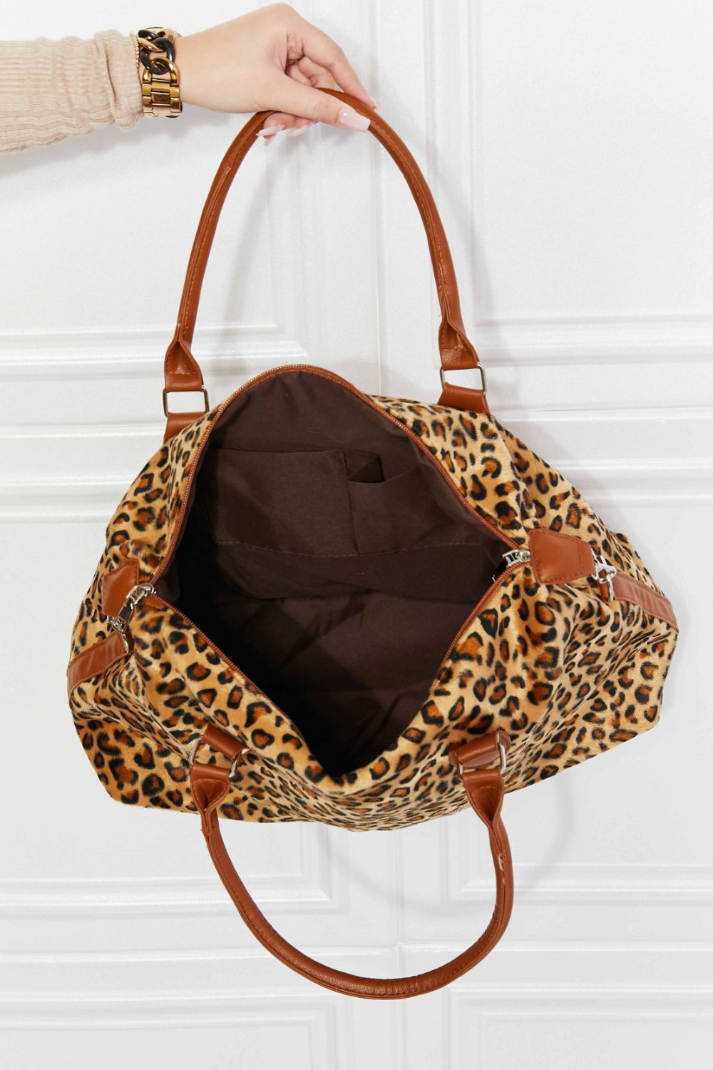 Fuzzy Leopard Weekender Bag