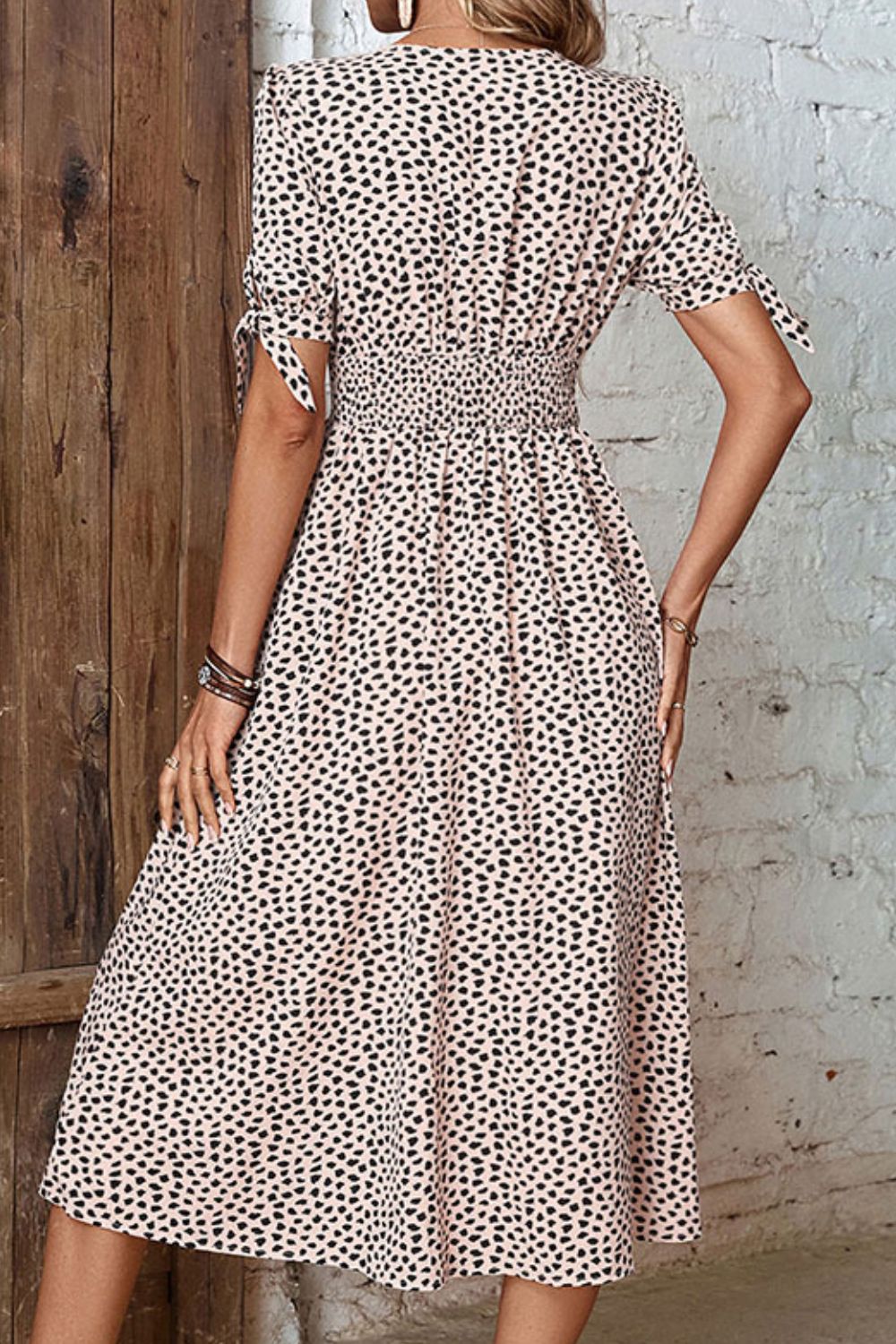 Cheetah Print Button Dress