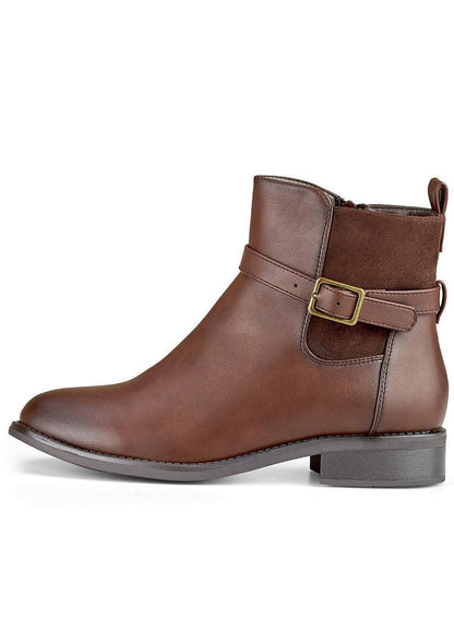 Brown Buckle Boots