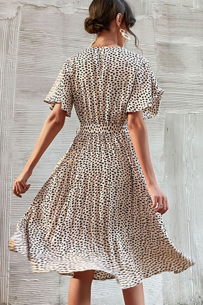 Cheetah Print Belted Dress