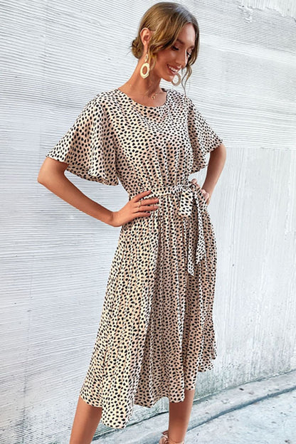 Cheetah Print Belted Dress