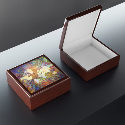 Global Celebration Printed Tile Jewelry Box