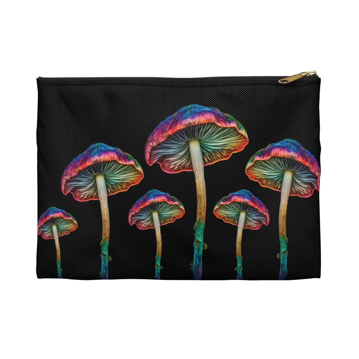 Vibrant Mushroom Flat Accessory Pouch