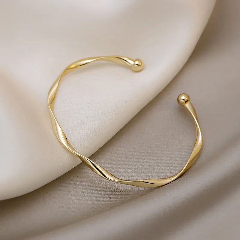 Twisted Ribbon Cuff Bracelet