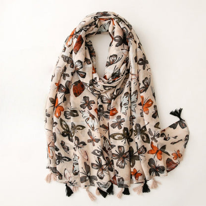 Vintage Style Butterfly Scarf
