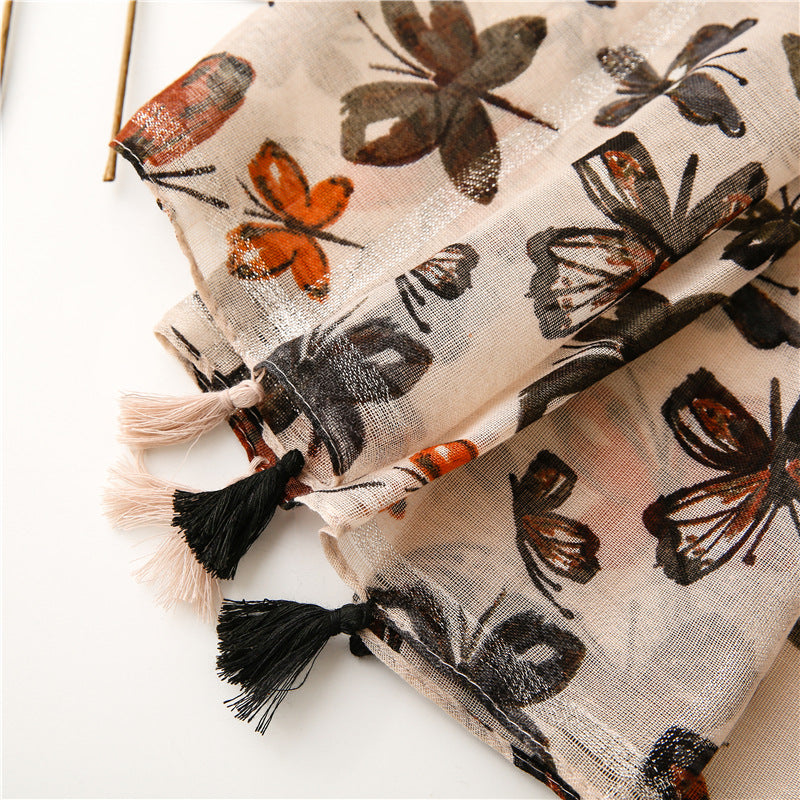 Vintage Style Butterfly Scarf