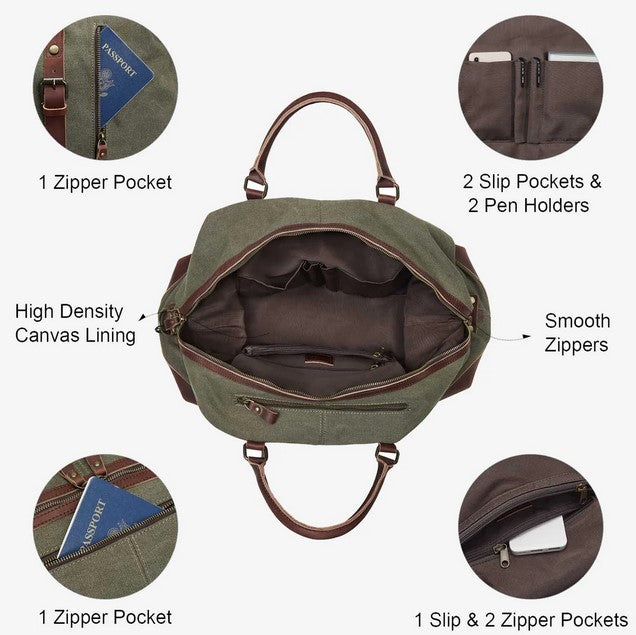 Vintage Style Carry-On Duffel by S-Zone