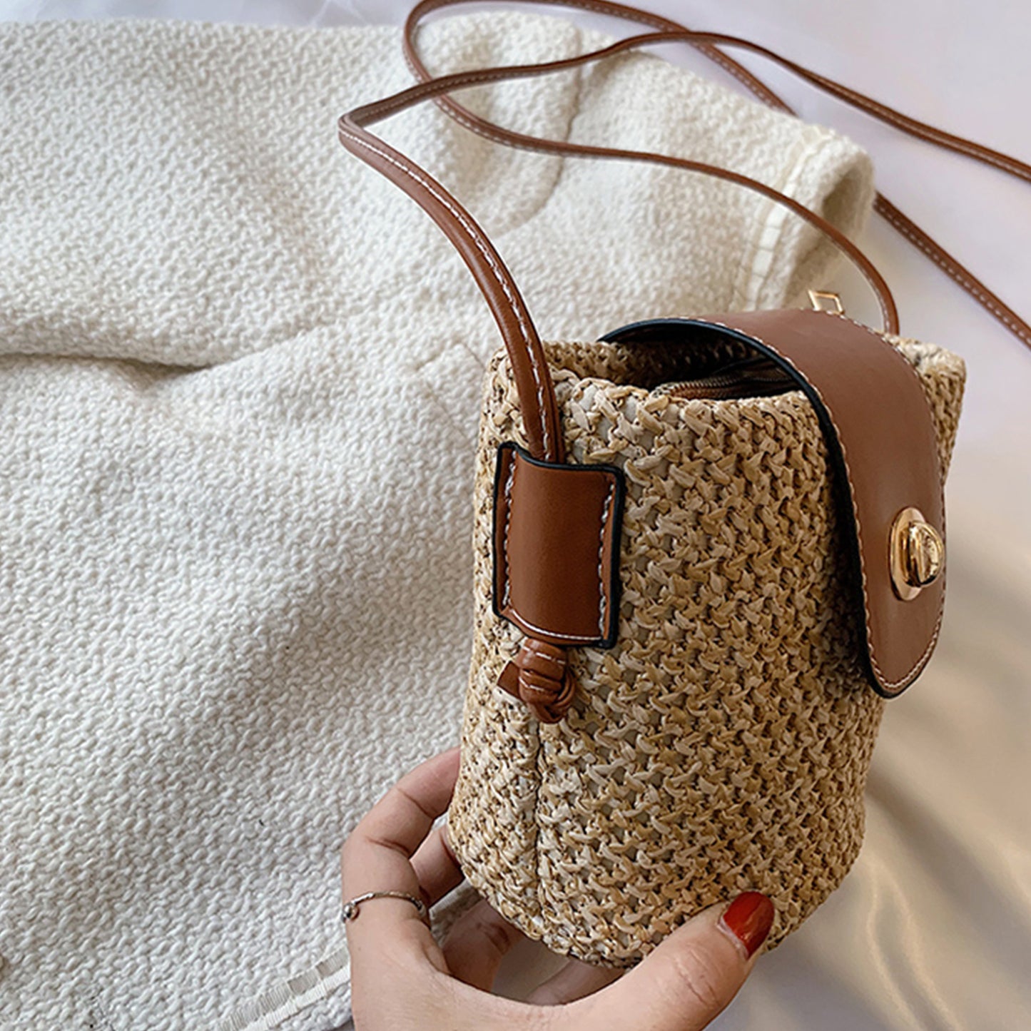 Woven Mini Crossbody Bag