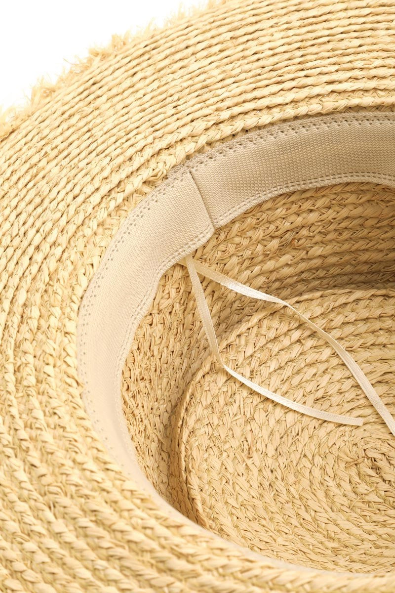 Black Banded Straw Fedora