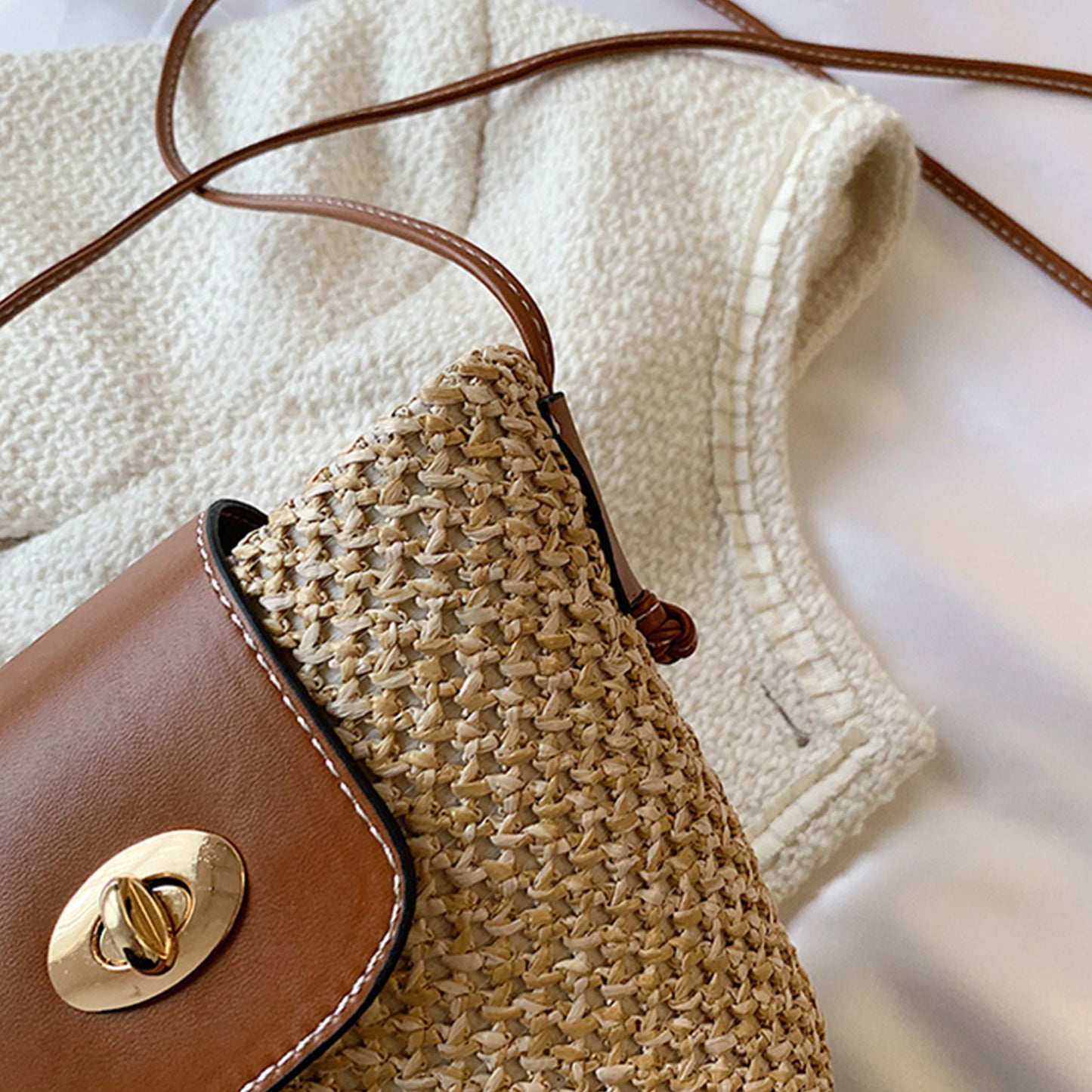 Woven Mini Crossbody Bag