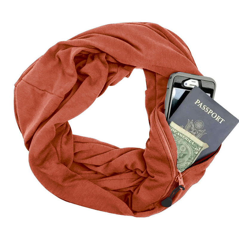 Hidden Pocket Travel Scarf