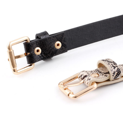 Gold Buckle Snake Belt by Claudia G