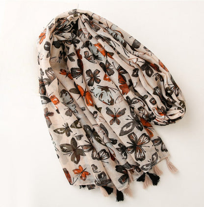 Vintage Style Butterfly Scarf