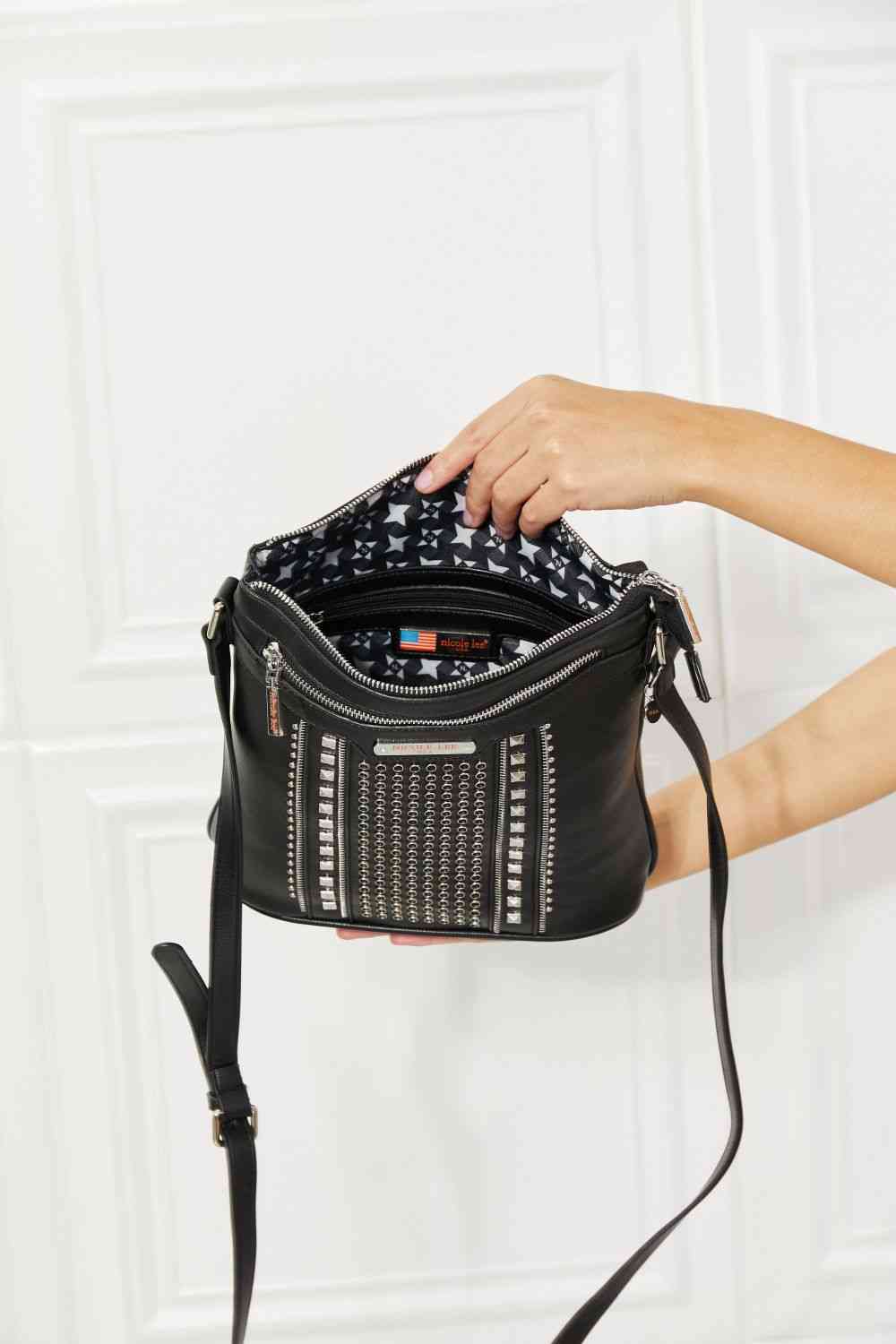 Nicole Lee Studded Crossbody Bag