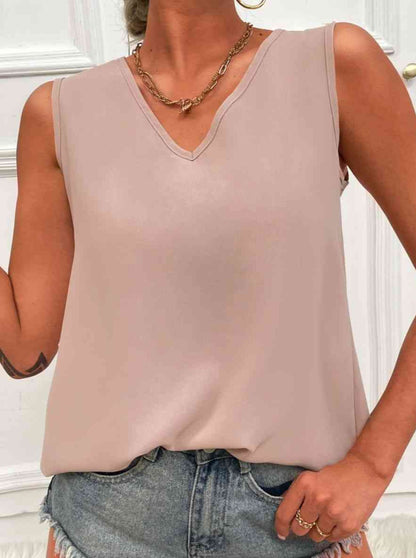 Wide Shoulder V-Neck Tank