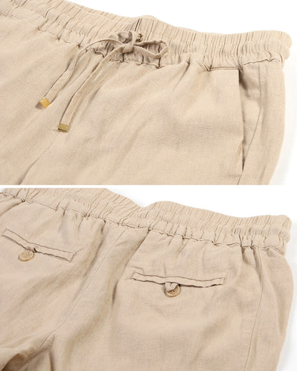 Drawstring Summer Pants in Sand