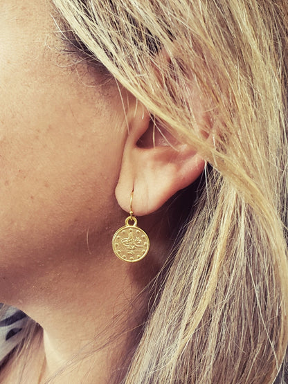 Turkish Coin Earrings by Mina Hassan