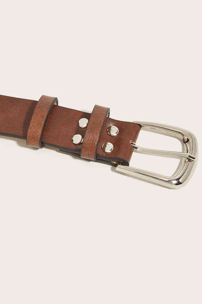 Basic Brown Belt With Silver Buckle