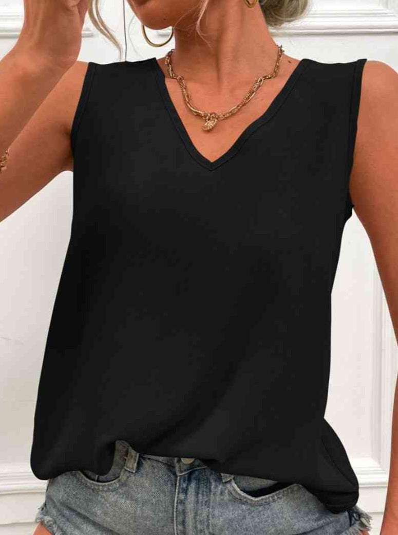 Wide Shoulder V-Neck Tank