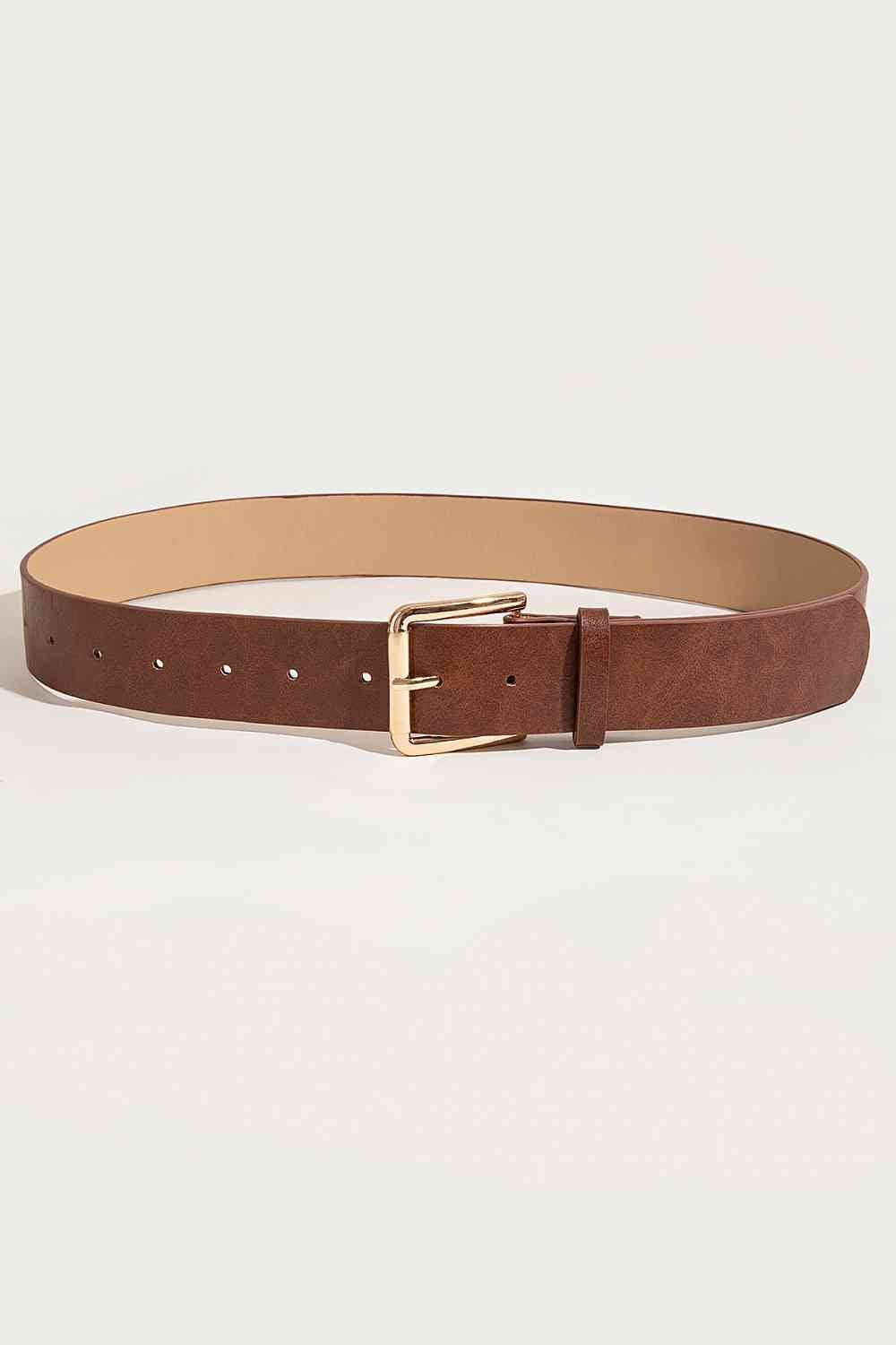 Basic Brown Belt With Gold Buckle