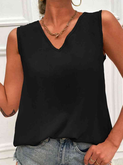 Wide Shoulder V-Neck Tank