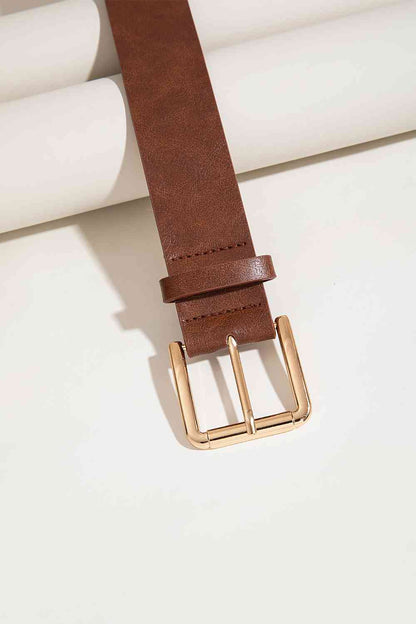 Basic Brown Belt With Gold Buckle