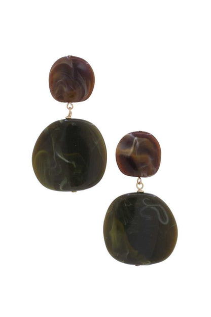 Earthy Swirl Drop Earrings