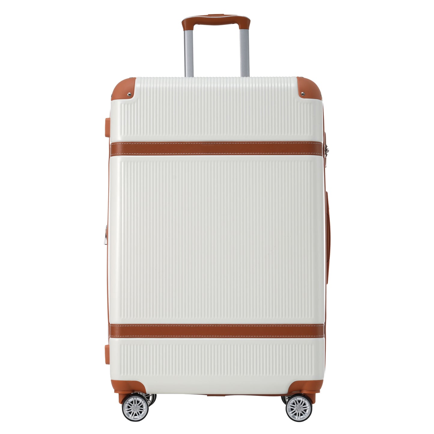 3-Piece Vintage Style Luggage Set in White