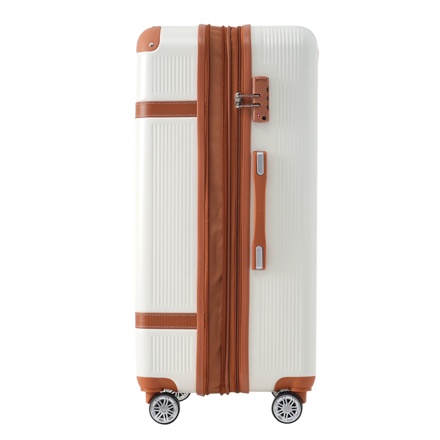 3-Piece Vintage Style Luggage Set in White