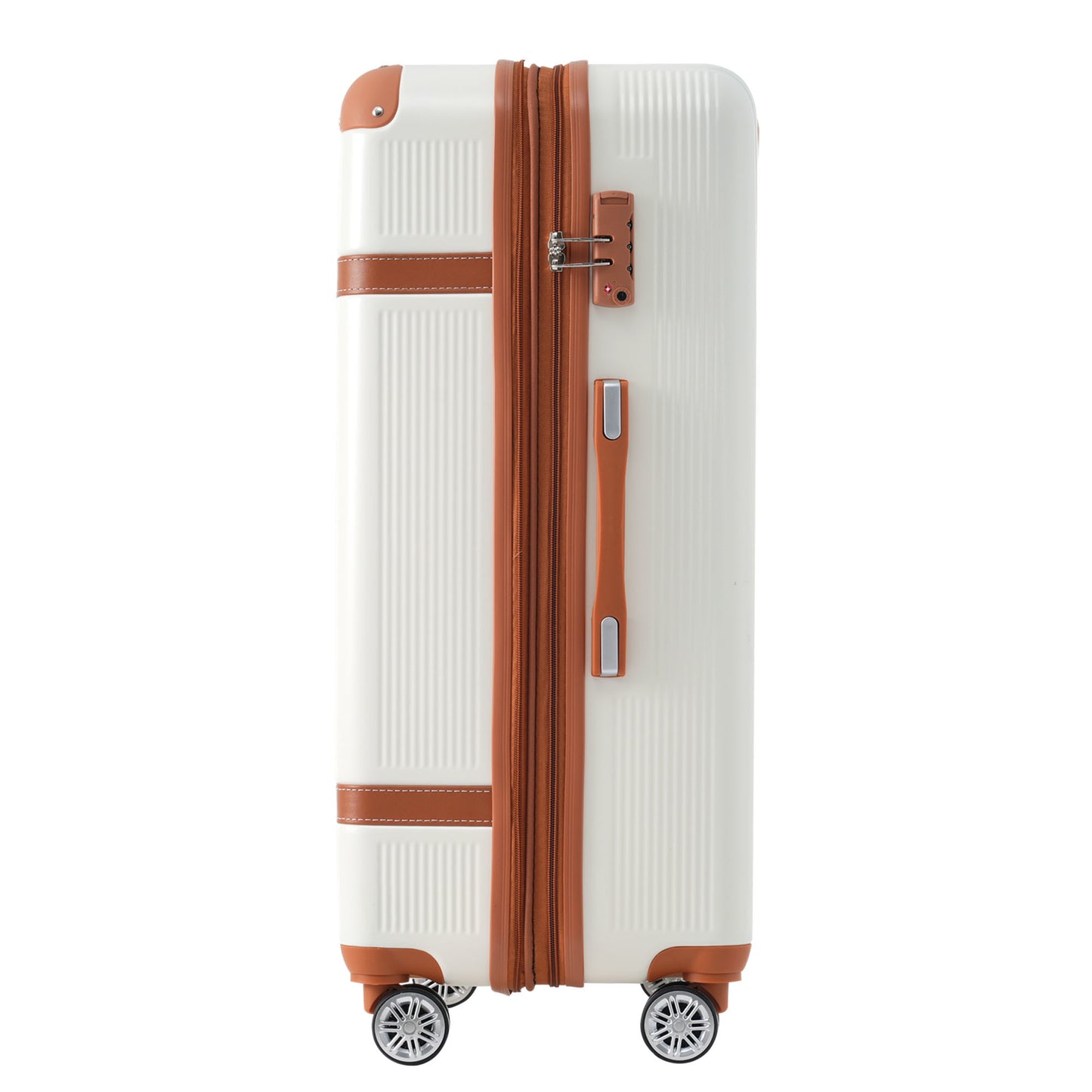 3-Piece Vintage Style Luggage Set in White