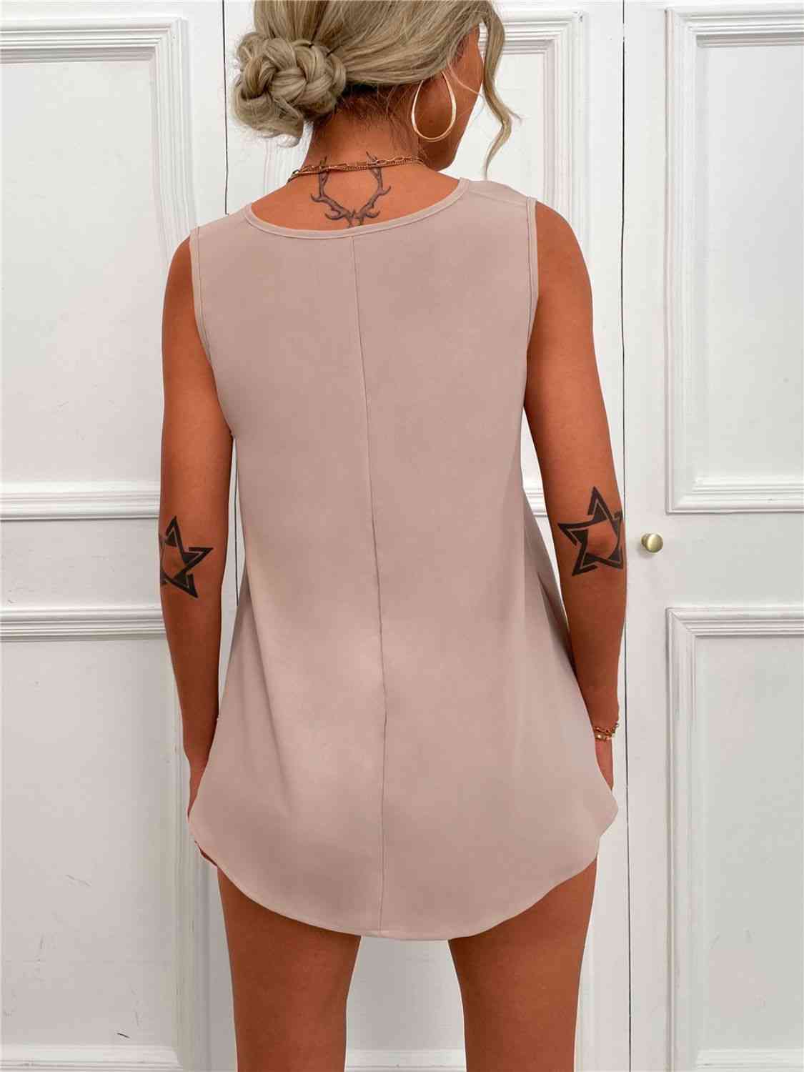 Wide Shoulder V-Neck Tank